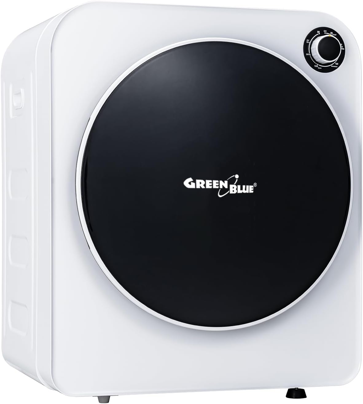Green Blue GB410 Elektrischer Wäschetrockner | 3 kg Füllgewicht | Einstellbare Trockenzeit 20-180 Minuten | 830 W Leistung | Ablufttrockner für Kleidung | Freistehend oder Wandmontage