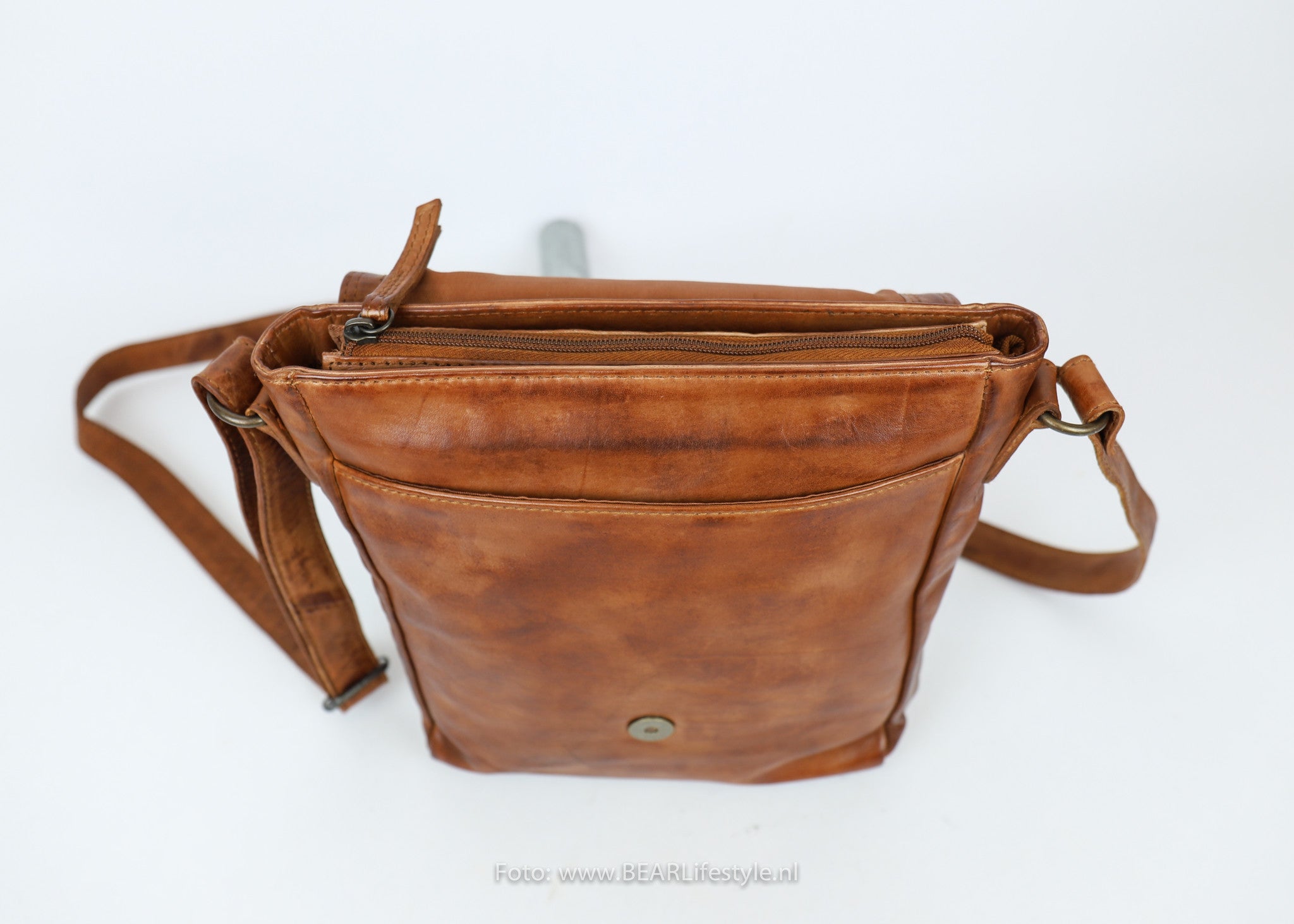 Schoudertas 'Dirk' cognac Cognac