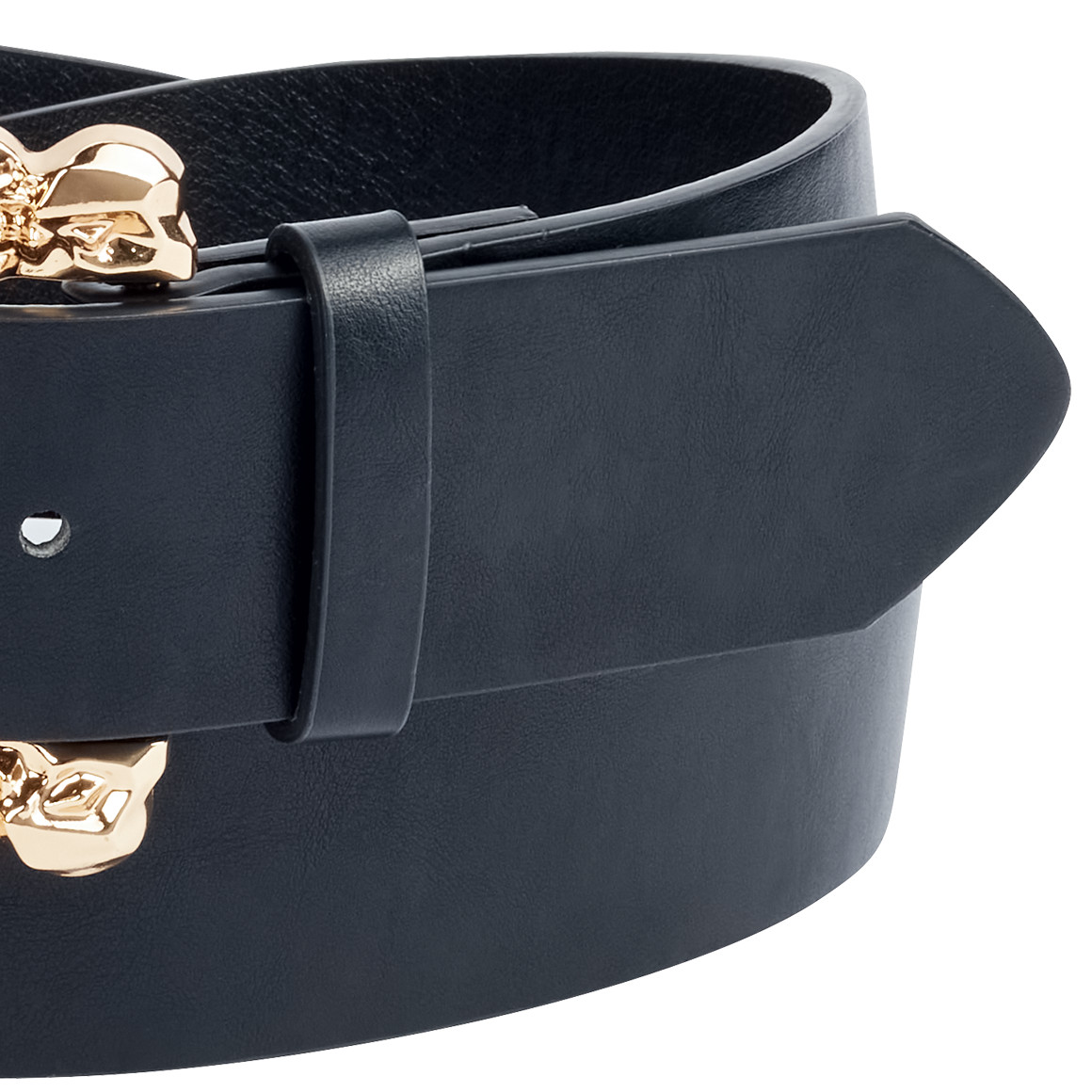 Damen Gürtel mit Schmuckschnalle gold / schwarz