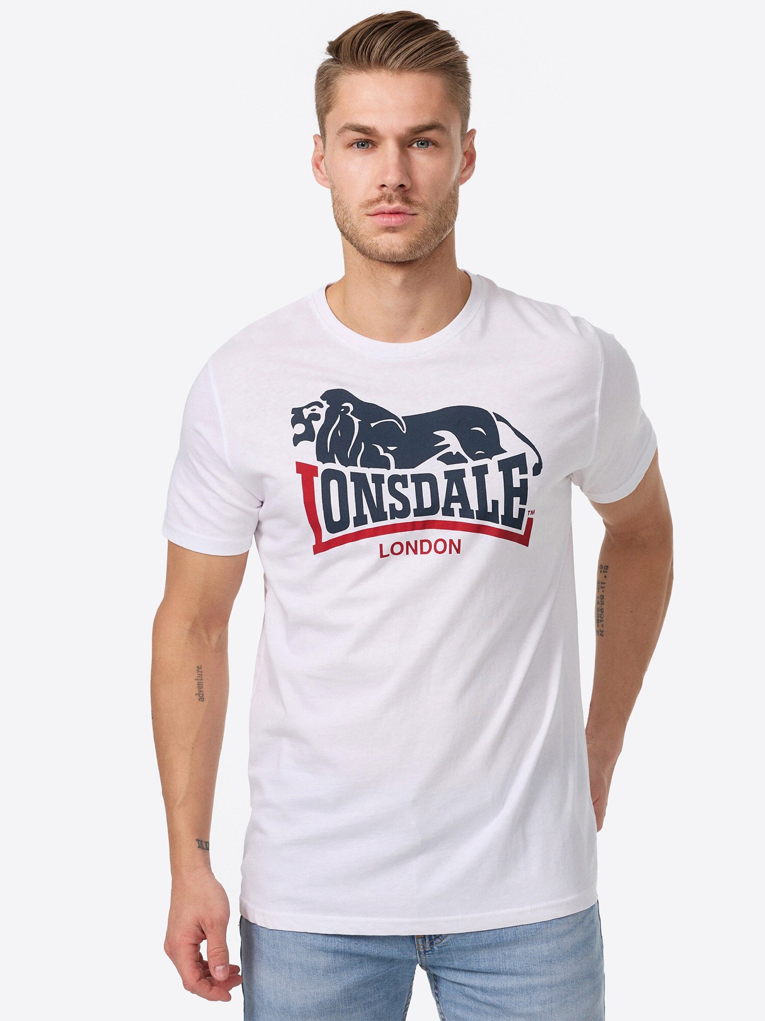 Lonsdale Herren T-Shirt normale Passform Doppelpack LOSCOE