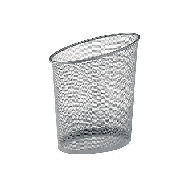 Alba Corbeille à papier Mesh métal gris - 18 l
