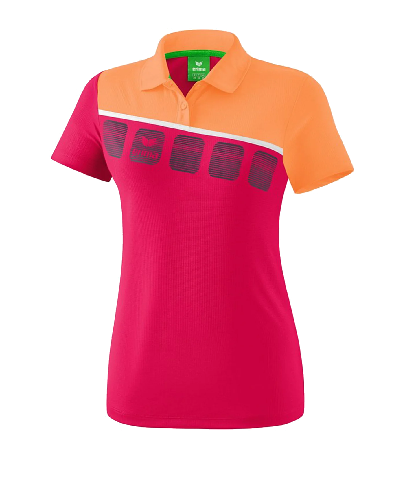 Erima 5-C Poloshirt Damen Pink Orange