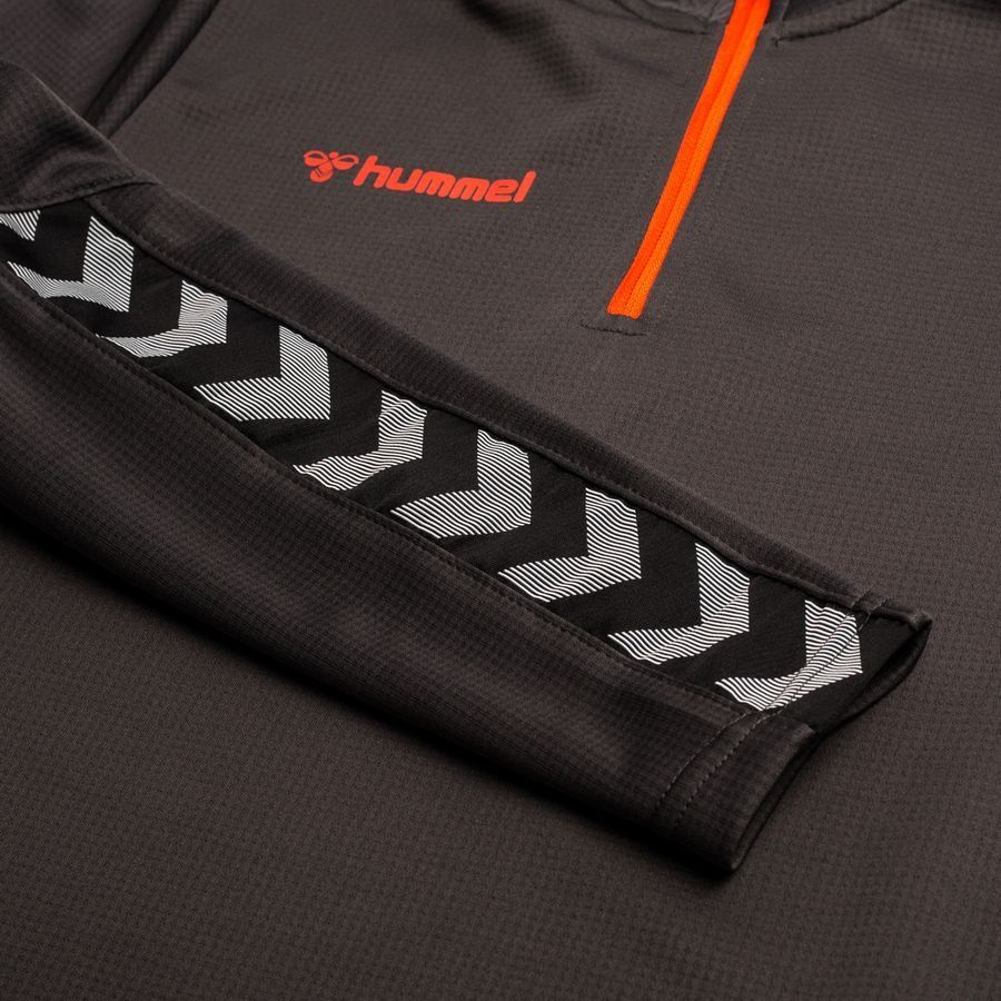 Hummel Maillot d'Entraînement Authentic 1/2 Zip - Gris/Rouge