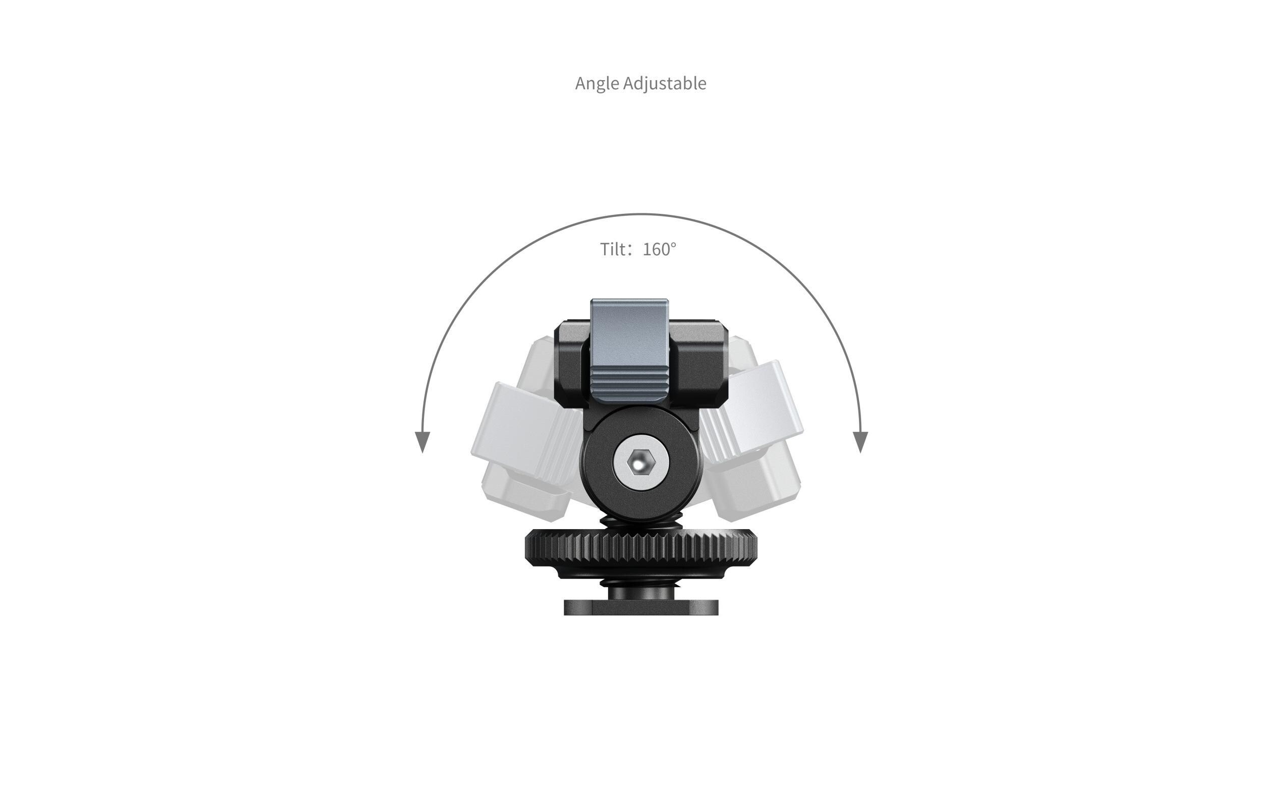 Quick Release-Unterstützung für DJI Osmo Action 5 Pro/4/3Schnellverschlusshalterung mit Cold Shoe Adapter