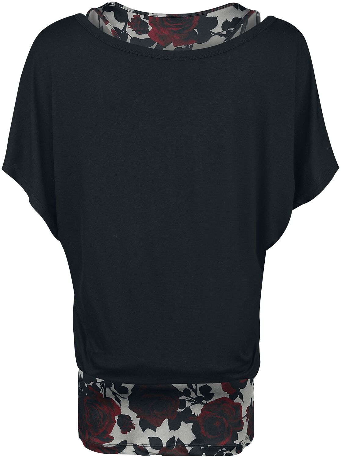 T-Shirt Double Épaisseur avec Large Imprimé à l'Avant | Rock Rebel by EMP T-Shirt Manches courtes