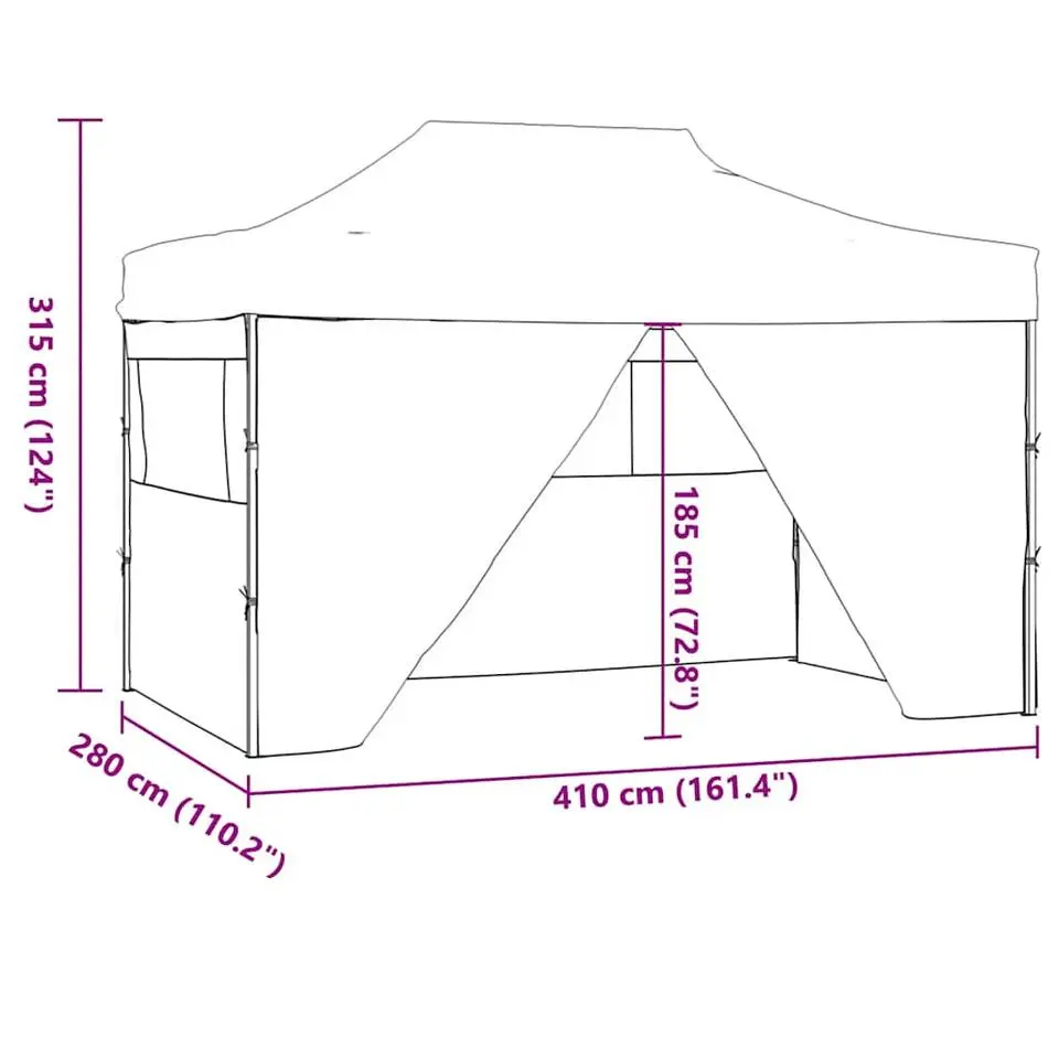 vidaXL - Partytent - Wit - Stof
