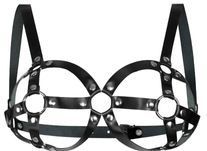 Rimba Bondage Play Open riemen BH van echt leer