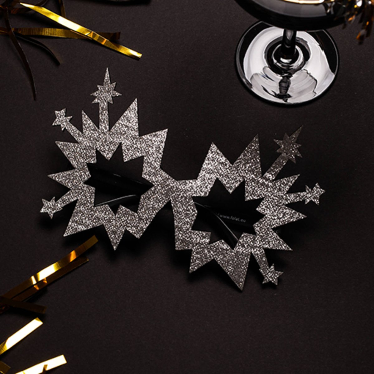 Happy New Year Bril Zilver Vuurwerk