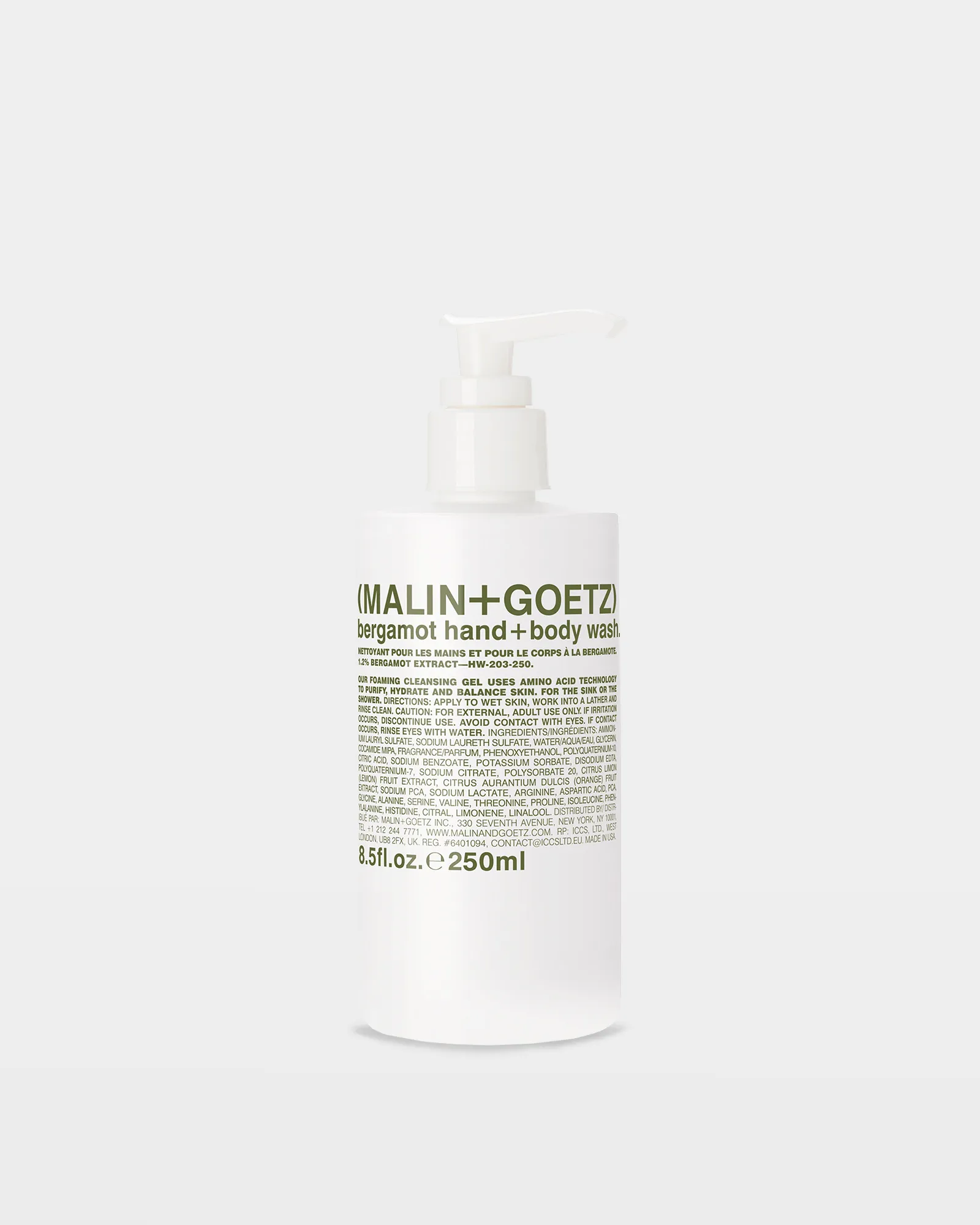 Malin + Goetz Bergamot Hand + Body Wash - 250 ml