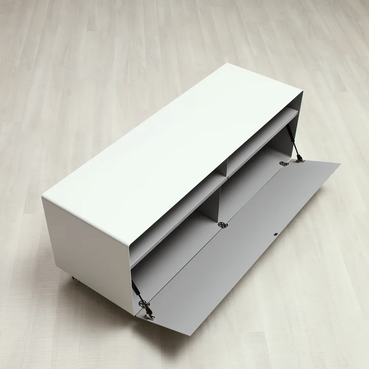 Müller Möbelfabrikation - R 109N Sideboard mit Klapptür auf Rollen, anthrazit seidenmatt (RAL 7016)