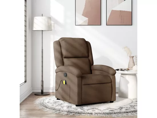 Fauteuil massant inclinable Marron Tissu