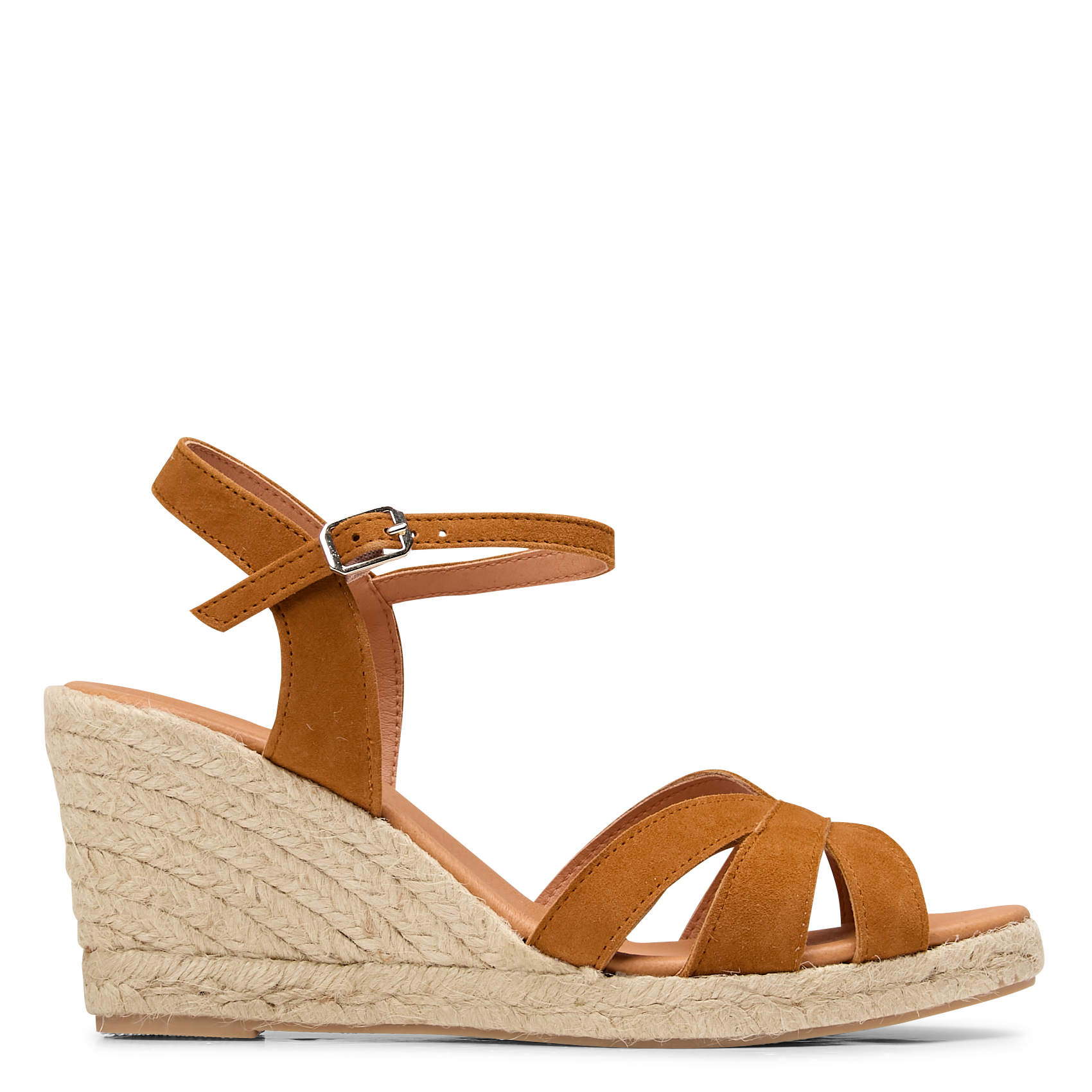ELLARIA - Espadrilles à talon en cuir | Marron