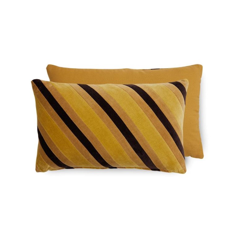 HKliving Striped velvet kussen 50x30 Speakeasy