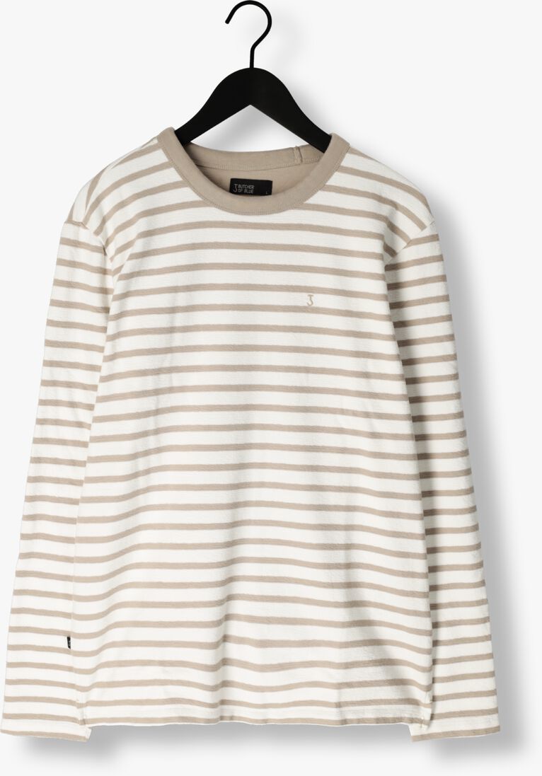 BUTCHER OF BLUE beige butcher of blue trui gaspard stripe crew