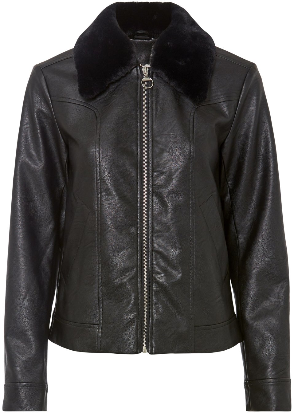 Veste avec col en synthétique