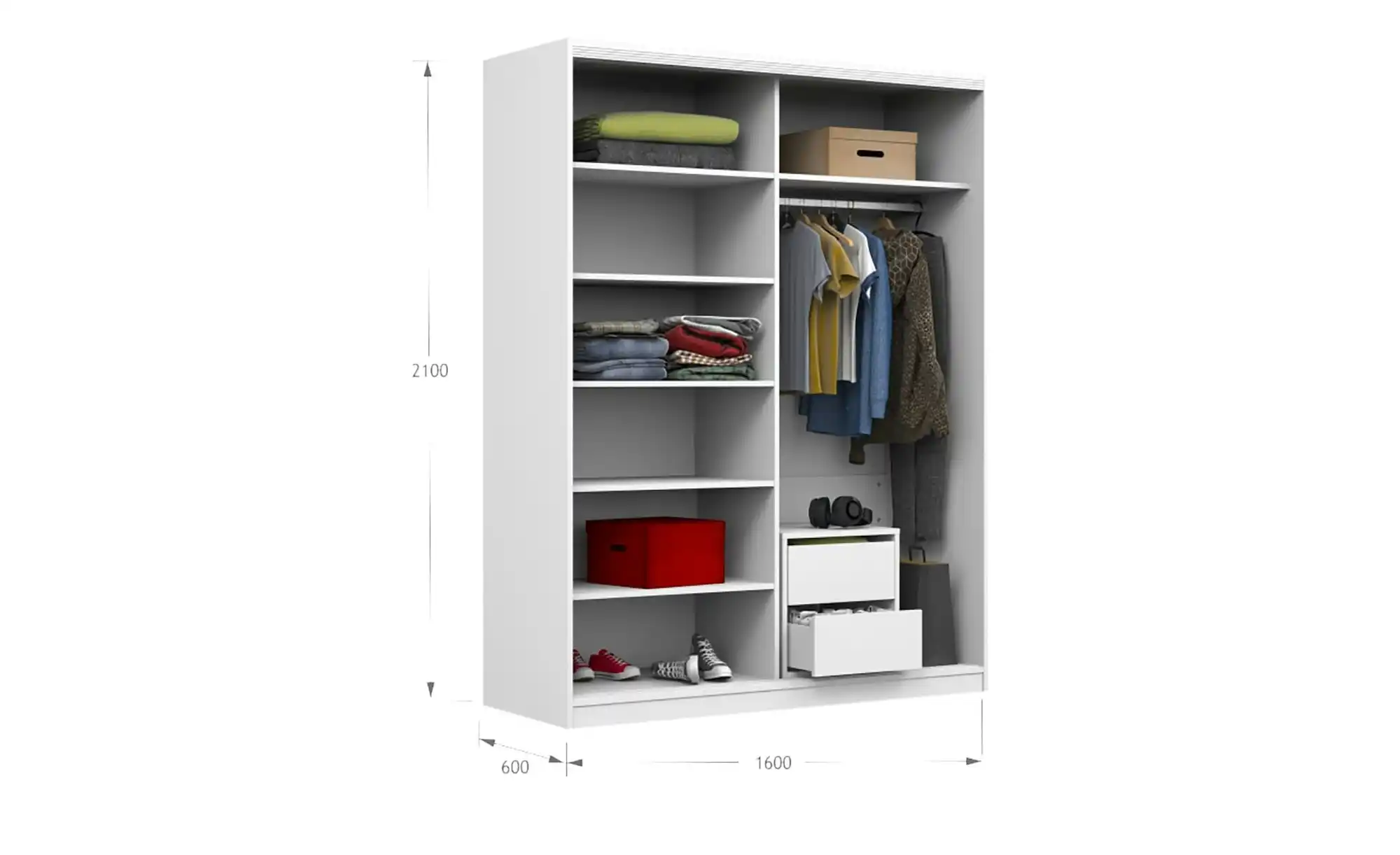 Schiebetürenschrank Uni White