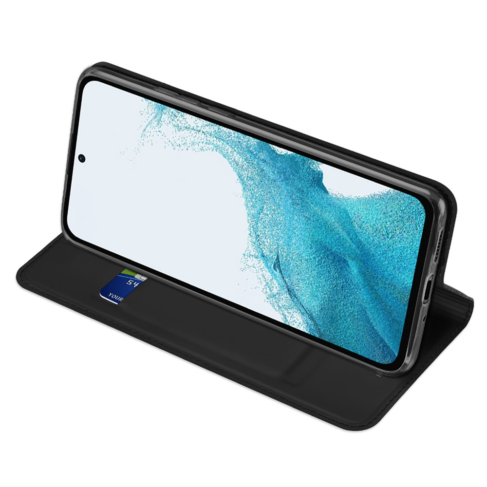Samsung Galaxy A54 5G Flip Wallet Cover Leder Tasche - Schwarz