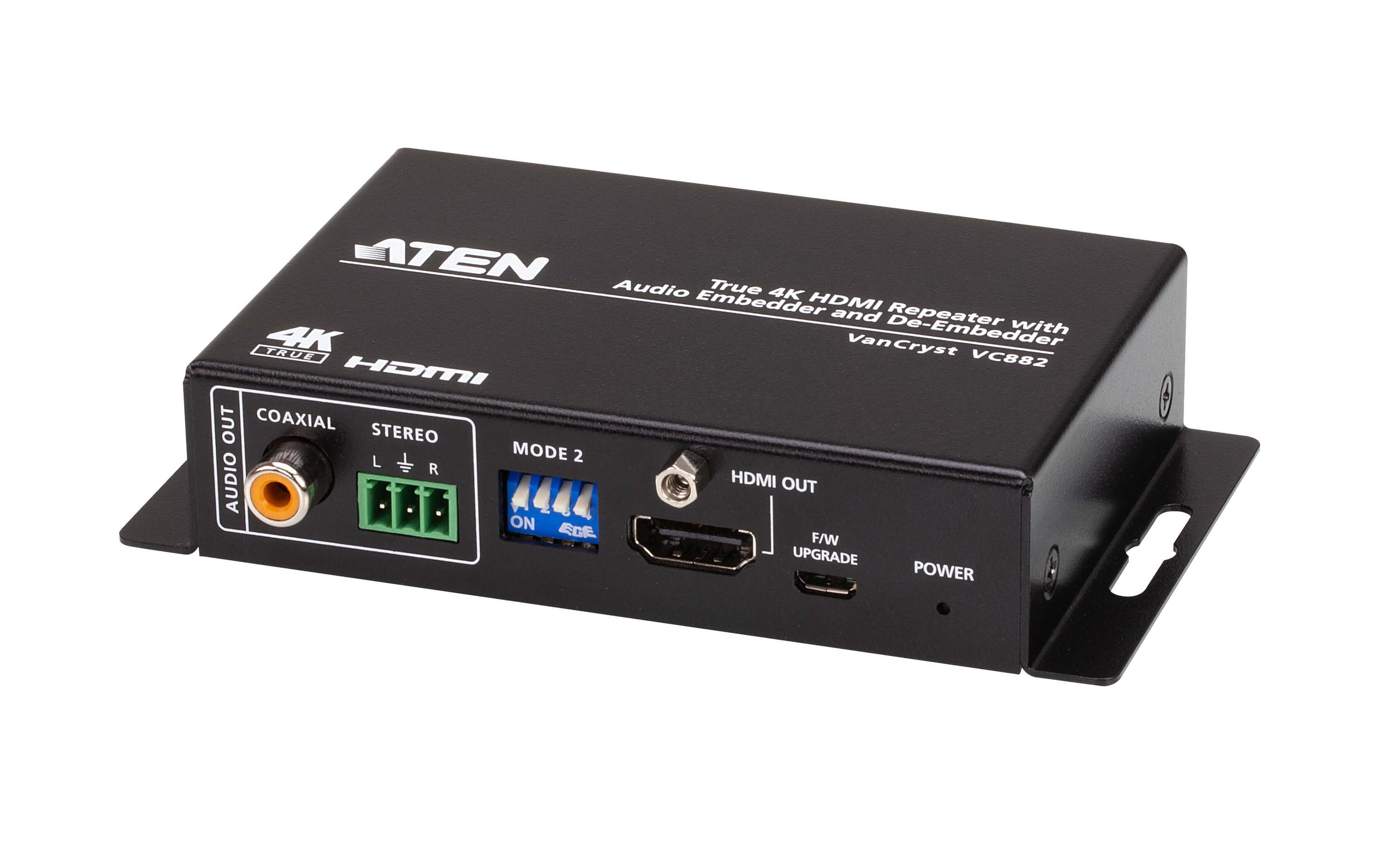 VC882 True 4K HDMI Repeater Audio Embedder und De-Embedder<br>True 4K HDMI Repeater mit Audio Embedder und De-Embedder
