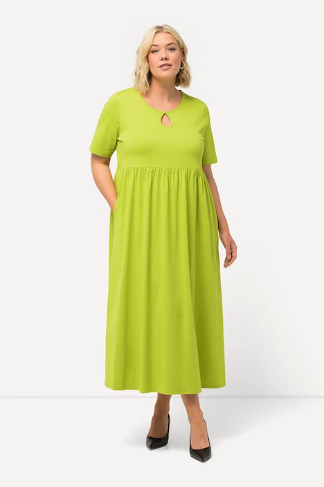 Jerseykleid, A-Linie, Rundhals, Halbarm, Taschen