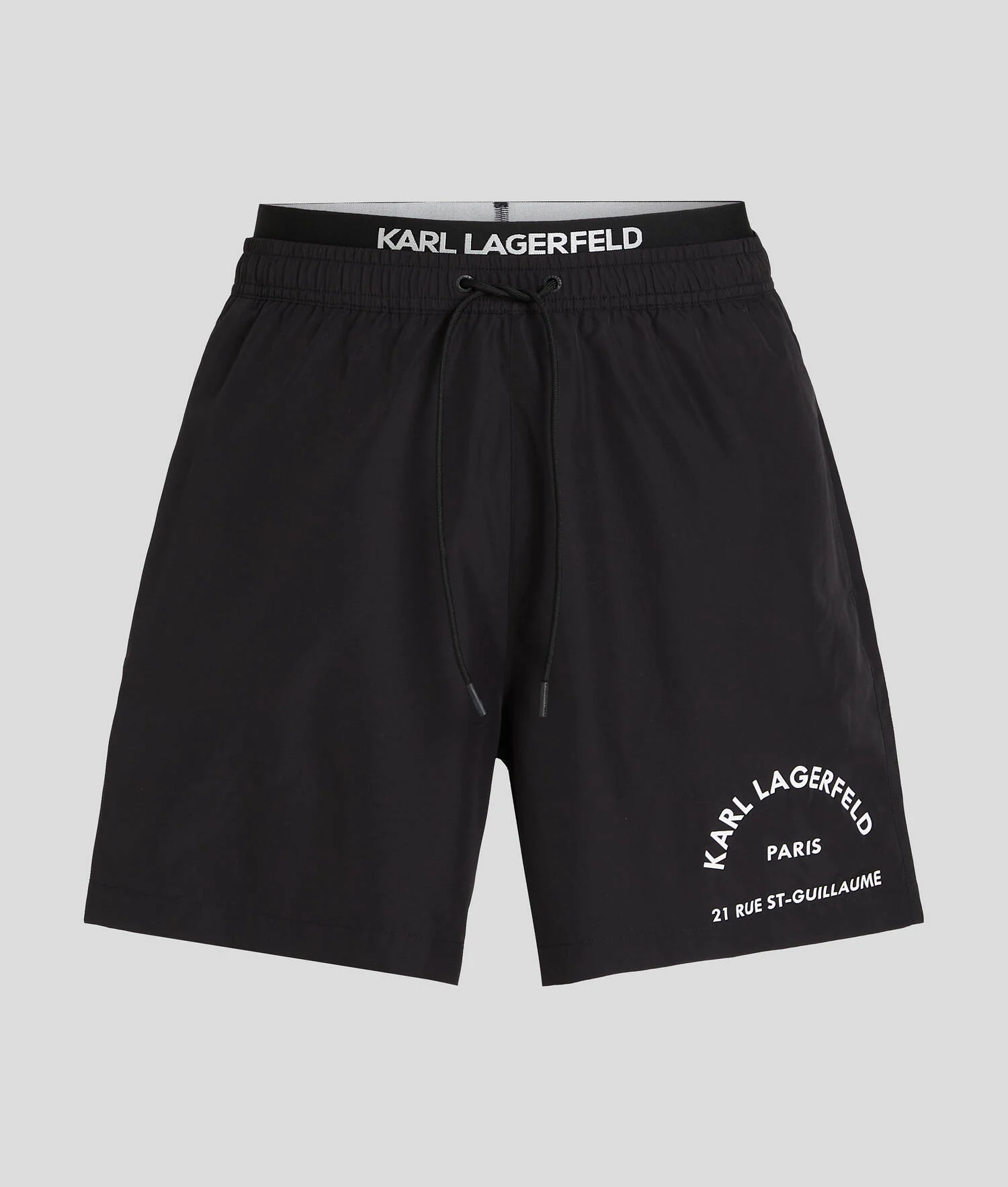 SHORT DE BAIN MI-LONG RUE ST-GUILLAUME - Noir