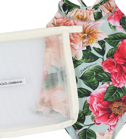 Dolce & Gabbana Bådedragt - Blå m. Rosa Blomster