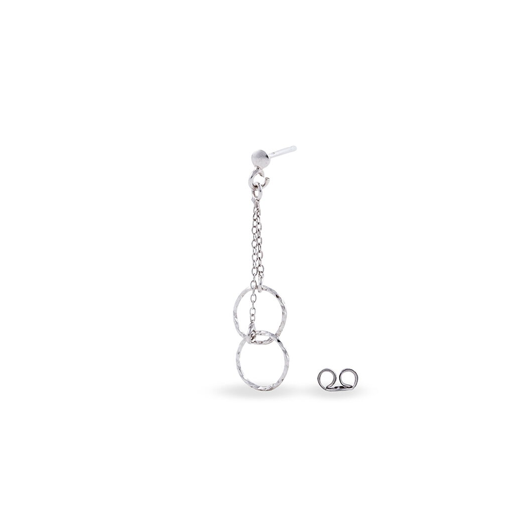 Boucles D'oreilles Pendantes Noemia Argent Blanc