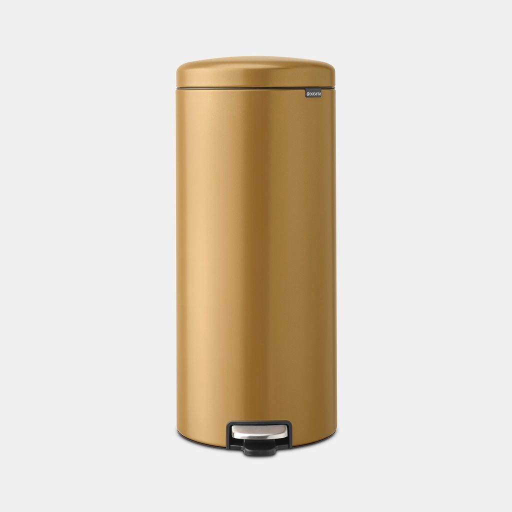 NewIcon Pedaalemmer, 30 liter, kunststof binnenemmer - Warm Gold