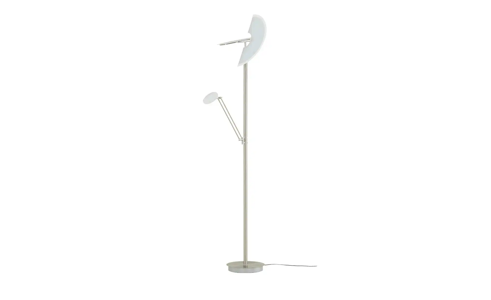 Meisterleuchten LED-Deckenfluter, 3-flammig, Nickel-matt/ chrom
