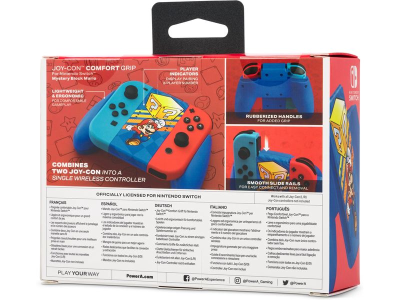 Power A Joy-Con Comfort Grip Mystery Block Mario Breiter Komfortgriff für die Nintendo Switch