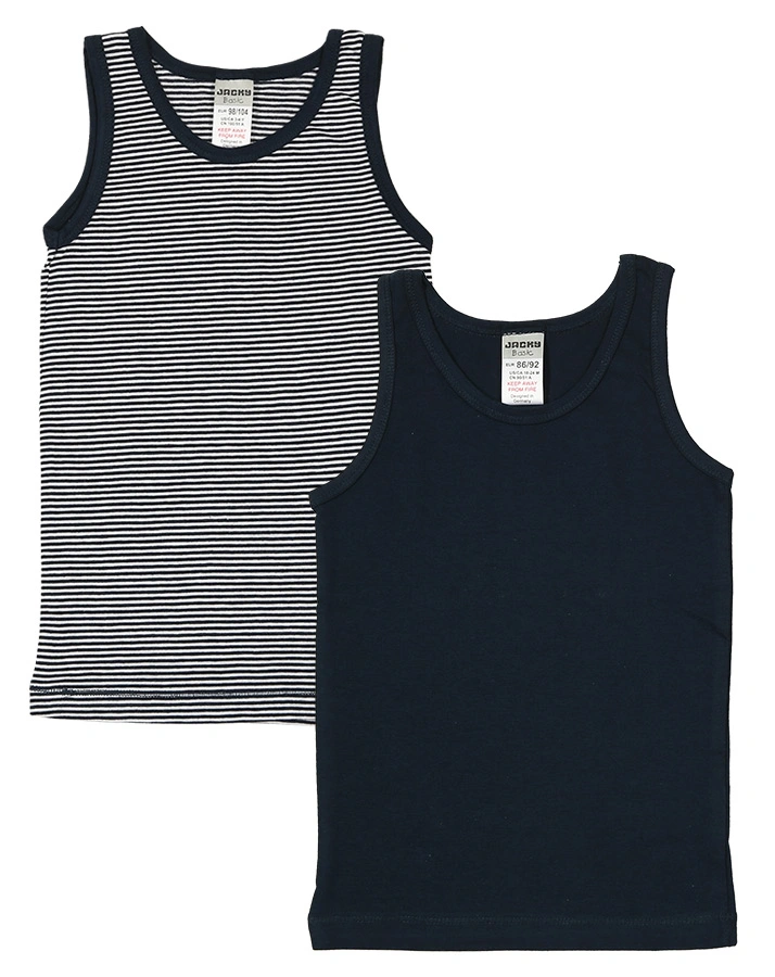 Unterhemd JACKY BASIC 2er-Pack gestreift in marine