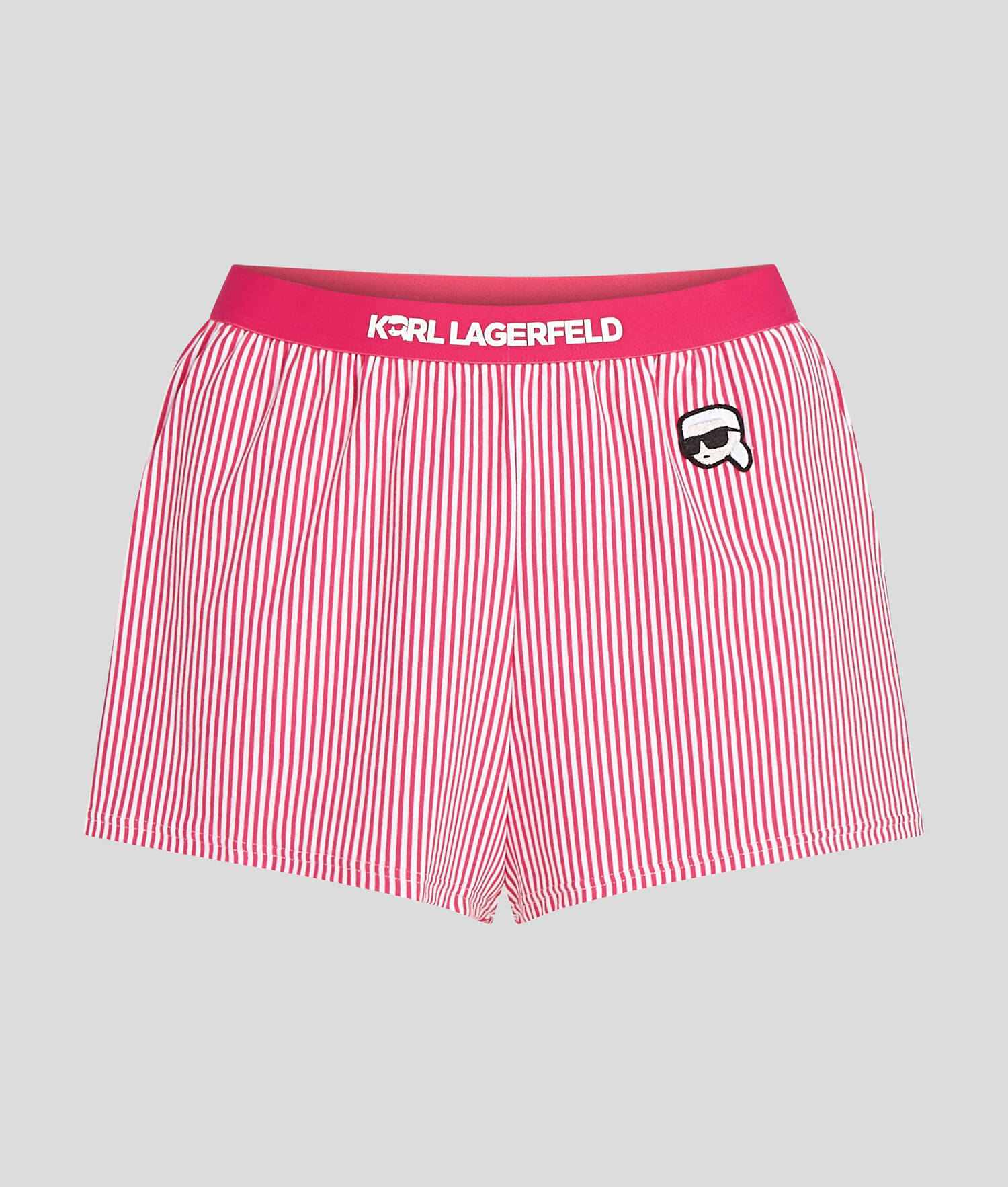 SHORT DE PYJAMA IKON RAYÉ - Framboise-rayure blanche