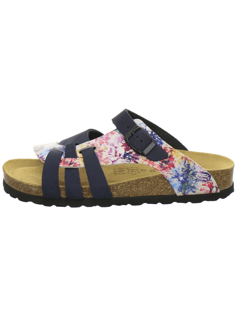 Pantoletten Damen Kralle blau