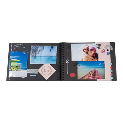 Exacompta ScrapAddict - Album scrapbooking - 32 x 22 cm - 70 pages noires