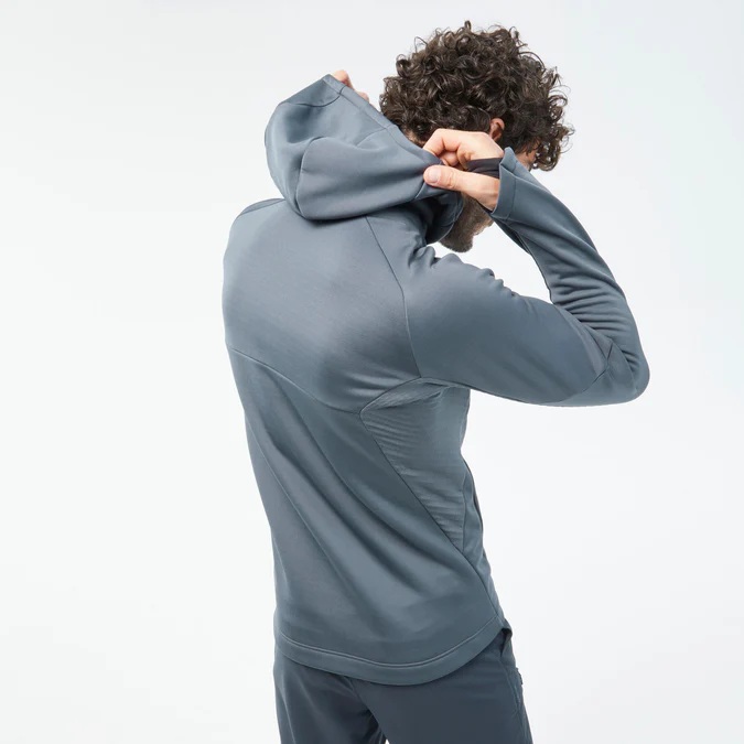 Decathlon Quechua - Jaqueta de lã para caminhadas com capuz Quechua MH520 para homem