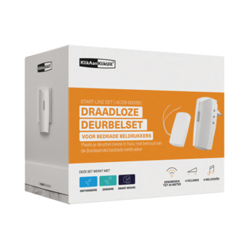 KlikAanKlikUit Plug-in draadloze deurbelset met zender ACDB-8000BC
