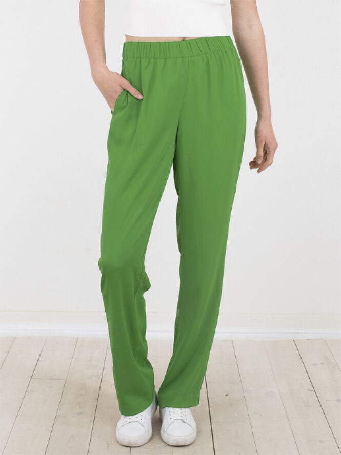 Neo Noir Charm Solid Pants Grøn