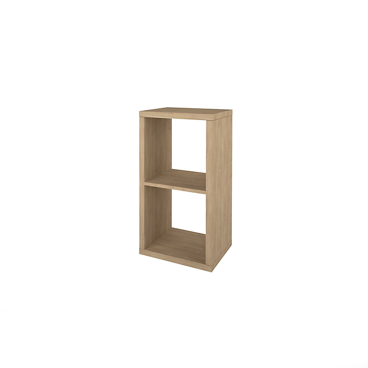 2 Étagères modulables 2 cubes avec 4 portes GoodHome Mixxit effet chêne