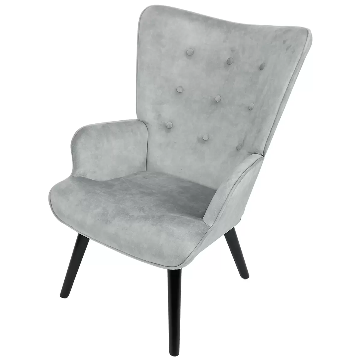 Sessel Luke hellgrau,schwarz
