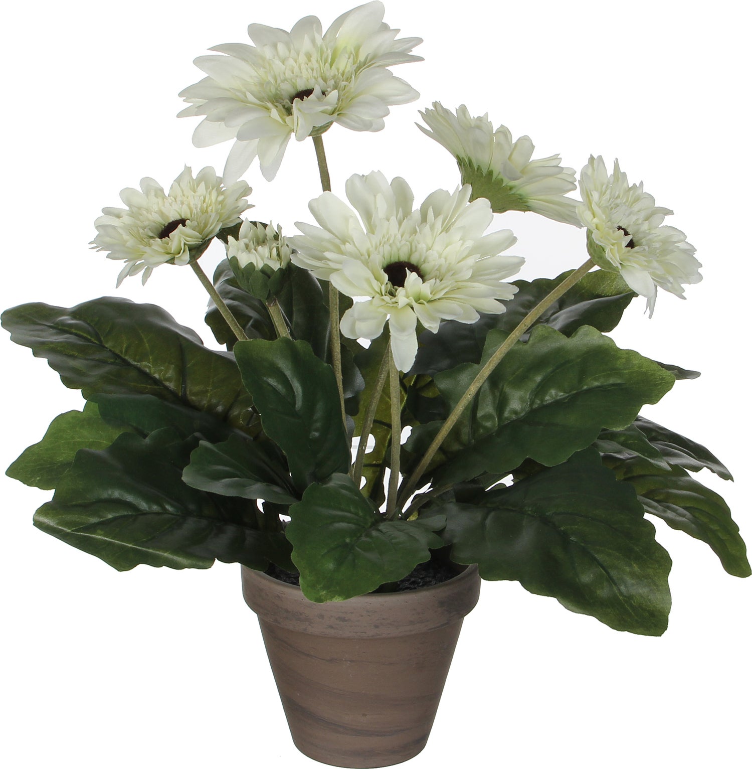 Mica Decorations kunstplant Gerbera wit D 30 H 35 cm