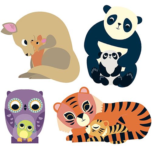 Djeco stickers babydieren - 120st