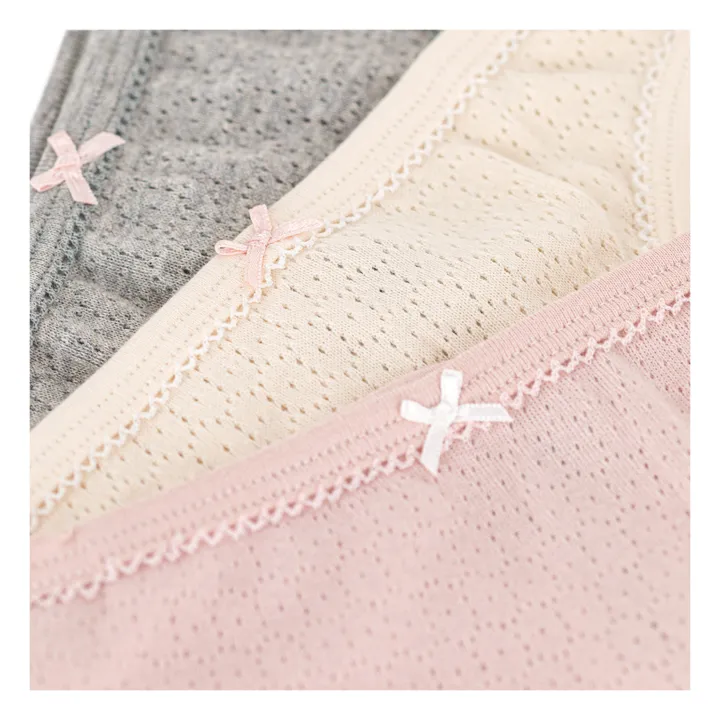 Petit Bateau Lot 3 Culottes Unies | Rose