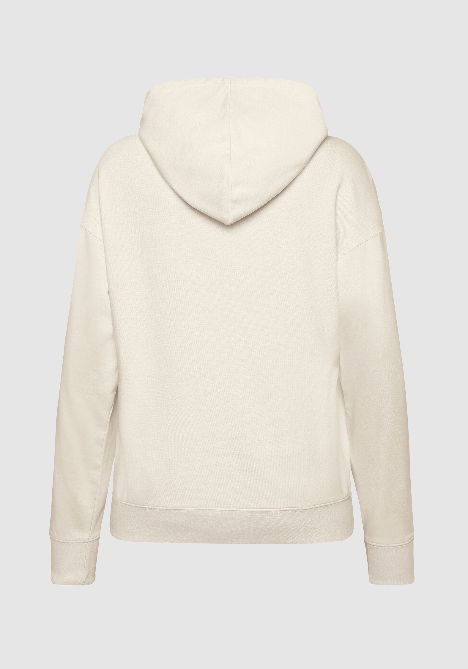 Knowledge Cotton Apparel Hoodie Trees Yes Please Print Egret