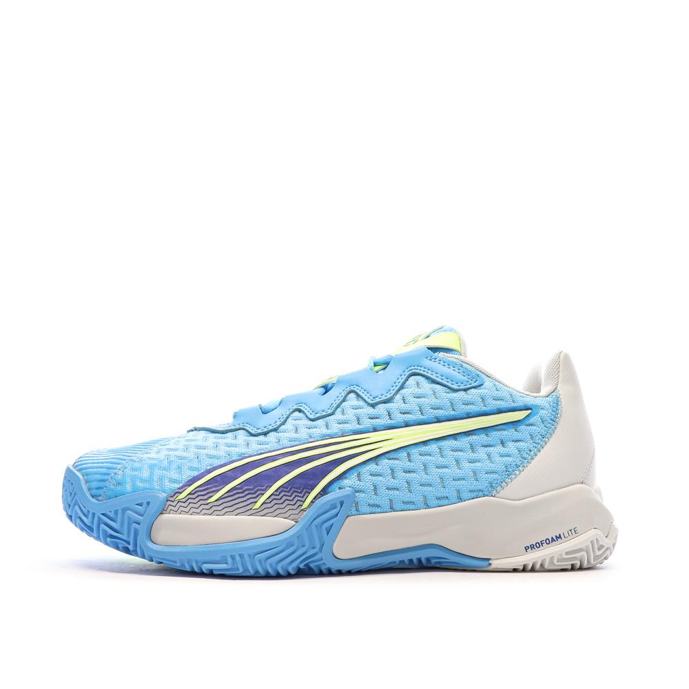 Puma Chaussures de Padel Bleu Clair/Vert Homme Puma Nova Court