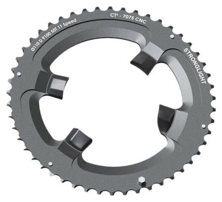 PLATEAU ROUTE 4BRA D.110 POUR SHIMANO DURA-ACE 9100 STRONGLIGHT 50DTS EXTERIEUR NOIR CT2  11V. POUR INTERIEUR 34DTS