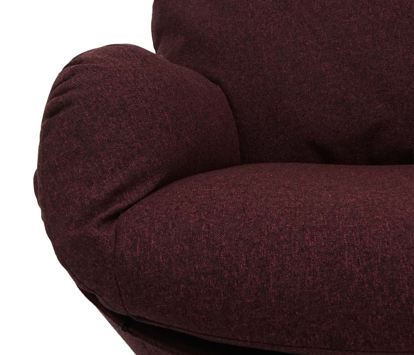 Relaxsessel + Hocker MCW-L12, Fernsehsessel Sessel Schaukelstuhl Wippfunktion, drehbar, Metall Stoff/Textil ~ bordeaux