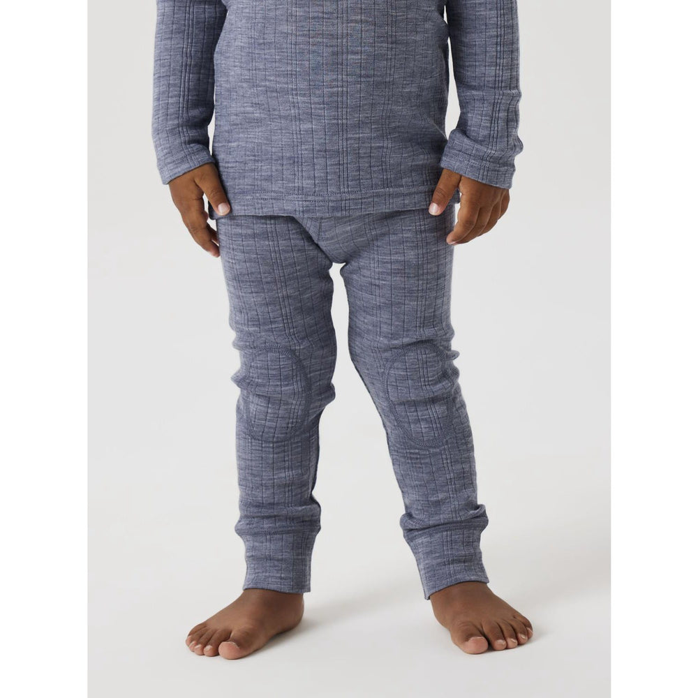 Køb Name It Folkstone Gray Nmmwang Uld Needle Long Johns Solid Noos
