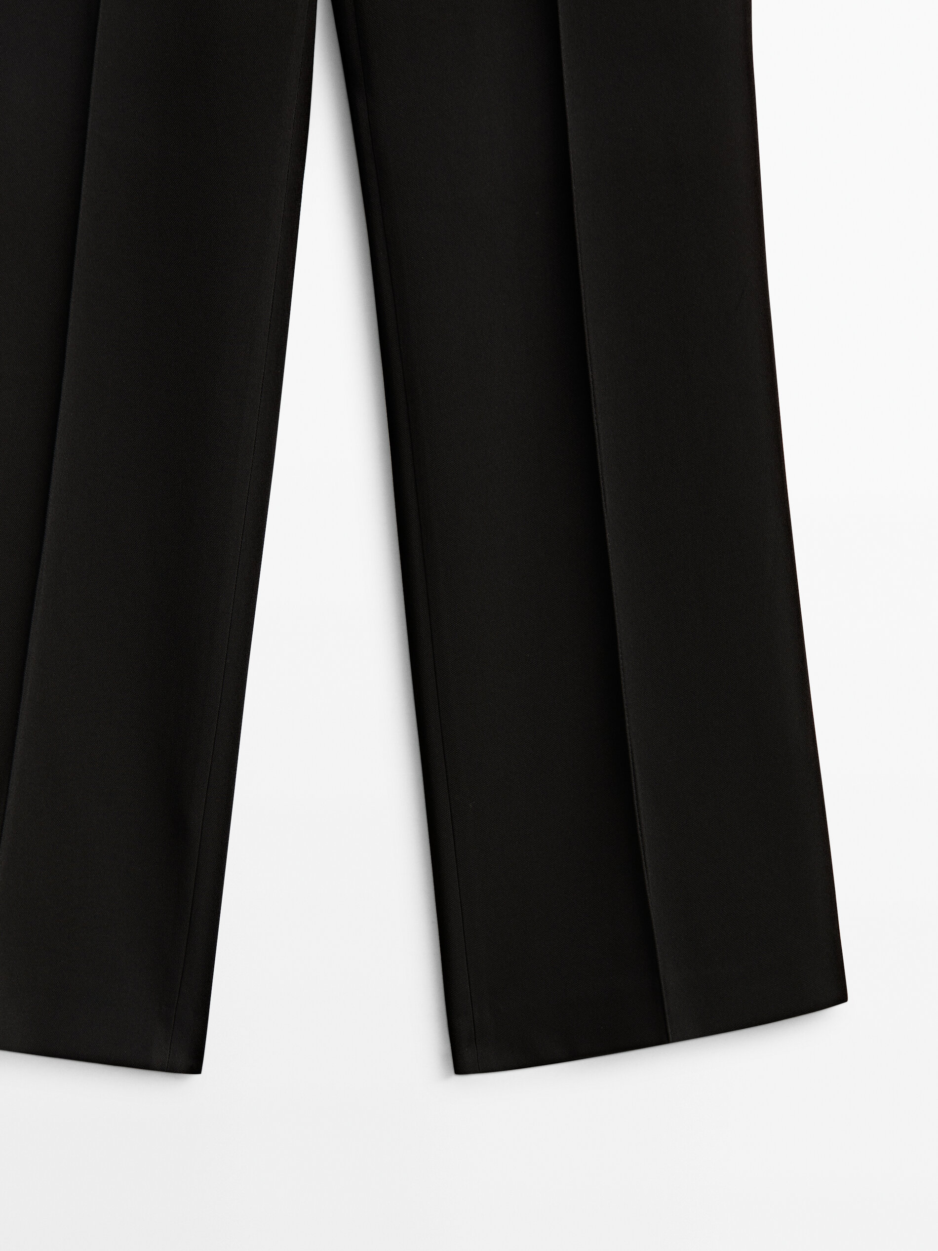 Calça pantalona preta corte reto - NEGRO