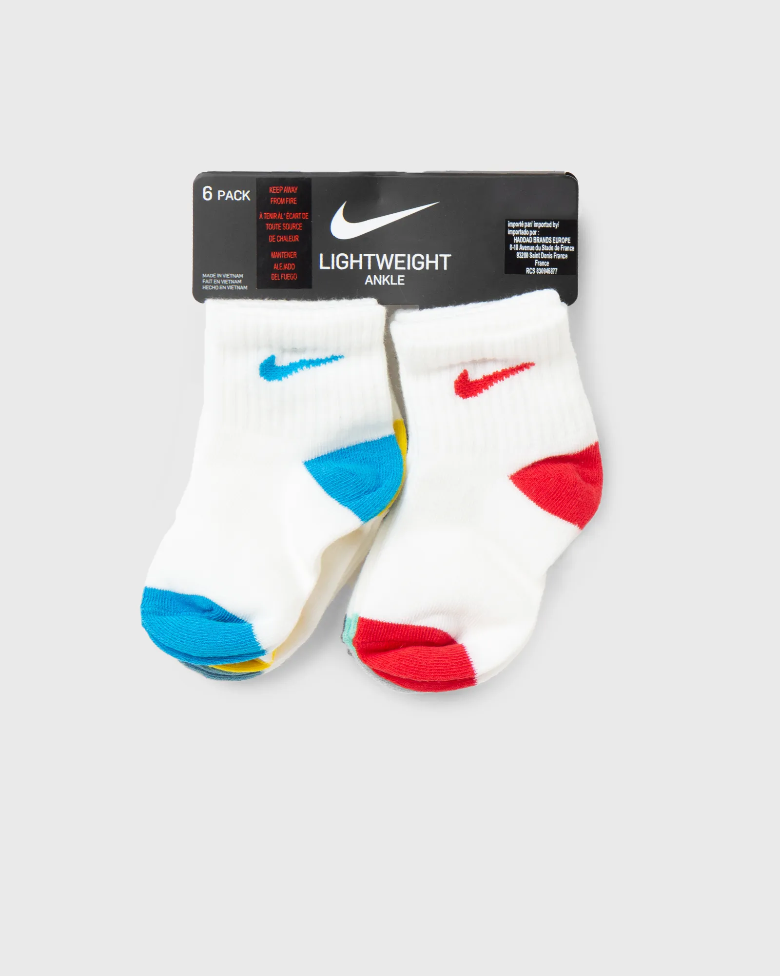 Nike POP COLOR ANKLE SOCKS 6PK