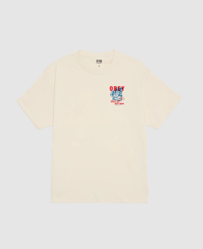 Obey Obey Printing Press Make Art Tee Cream