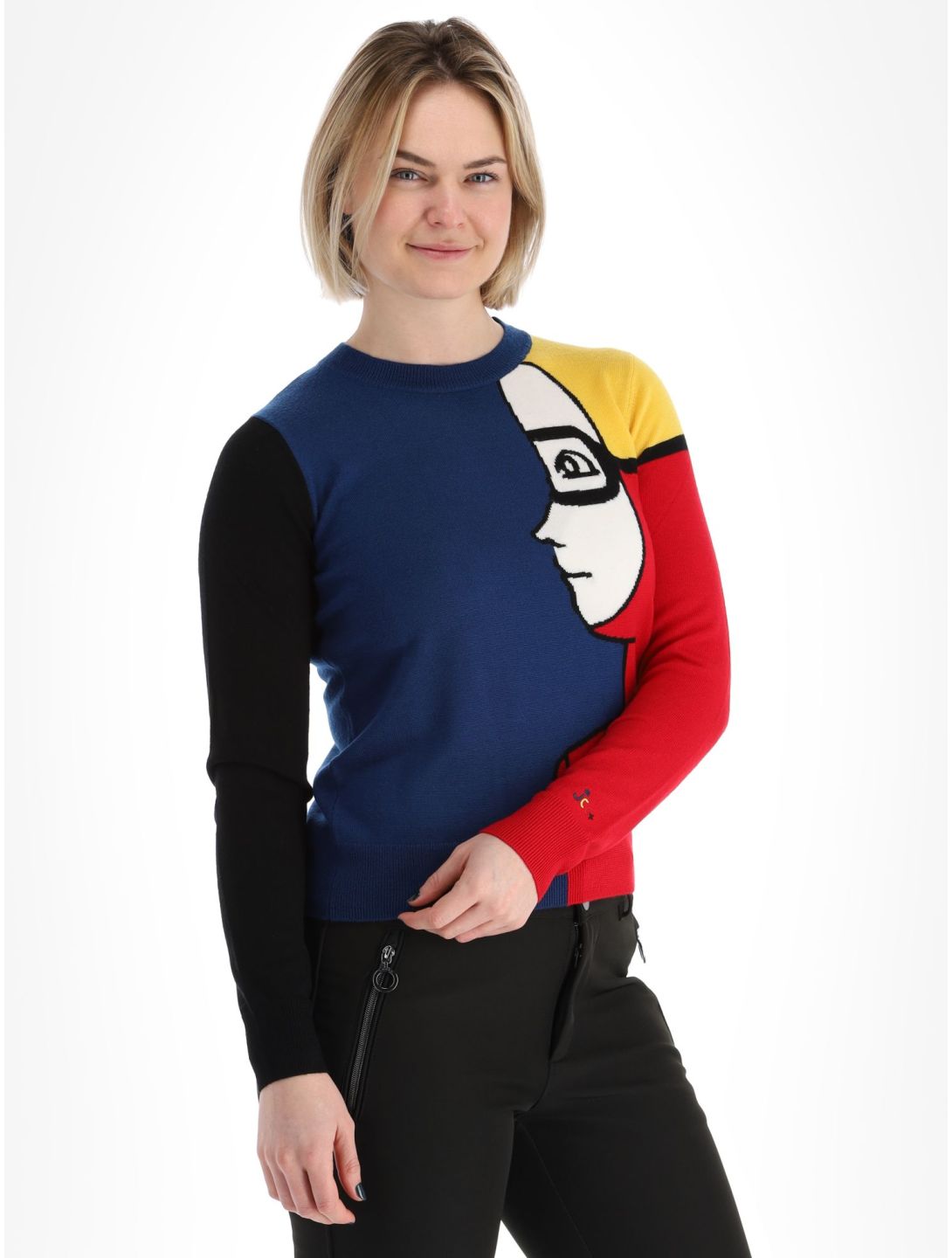 JC De Castelbajac Colorblock Round Neck vest dames
